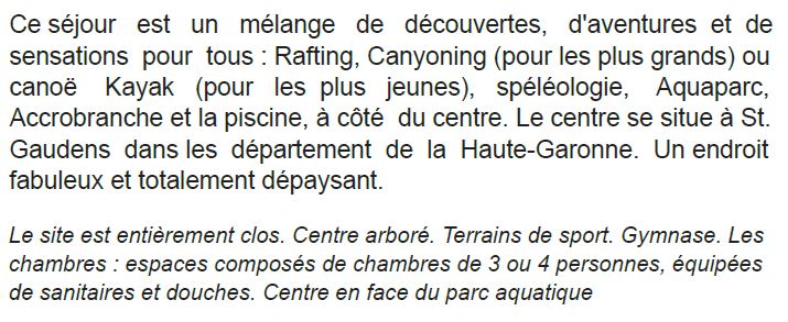 CentreEteStGaudens2023 Le-Centre - Séjours Eté - Aubenas - Ardèche - Le Temps Des Copains - LTC