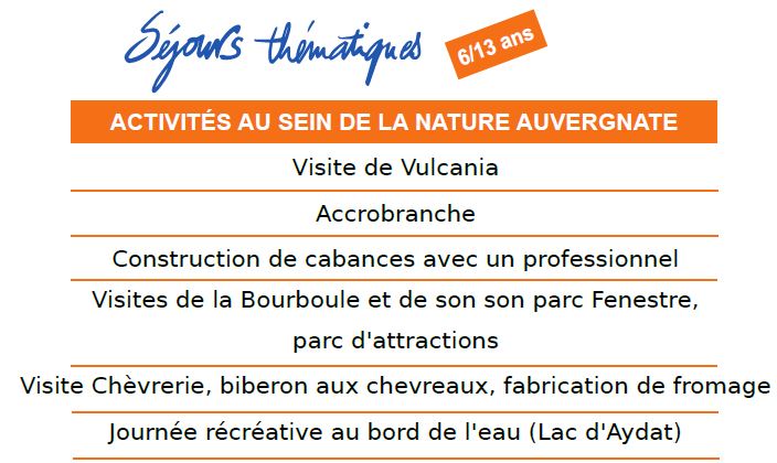 Programme1EteLaBourboule2023 Activites - Sejours Ete - Auvergne - La Bourboule - Le Temps Des Copains - LTC